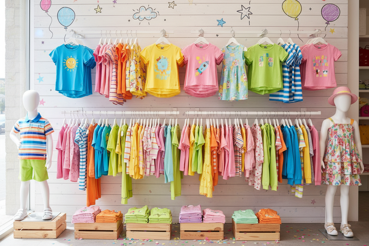 Colorful kids clothing collection